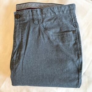 Johnston Murphy Slim Fit Chino Pants Men 36x32 Heather Gray Stretch Straight Leg